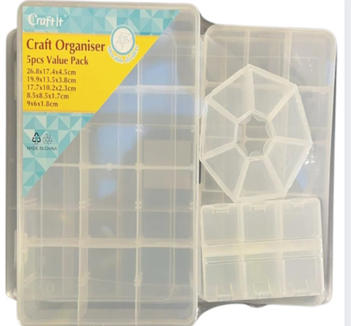 Multi-Compartment Organized Storage for Crafts, Art Supplies