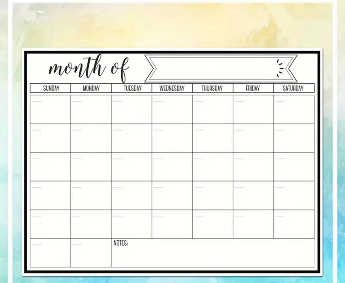 Monthly planner