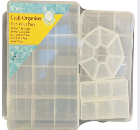 Multi-Compartment Organized Storage for Crafts, Art Supplies