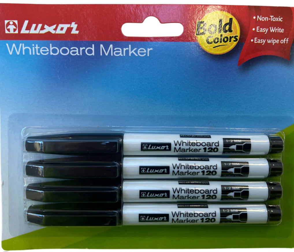 Whiteboard Marker Luxor Bullet Tip (4-pack)
