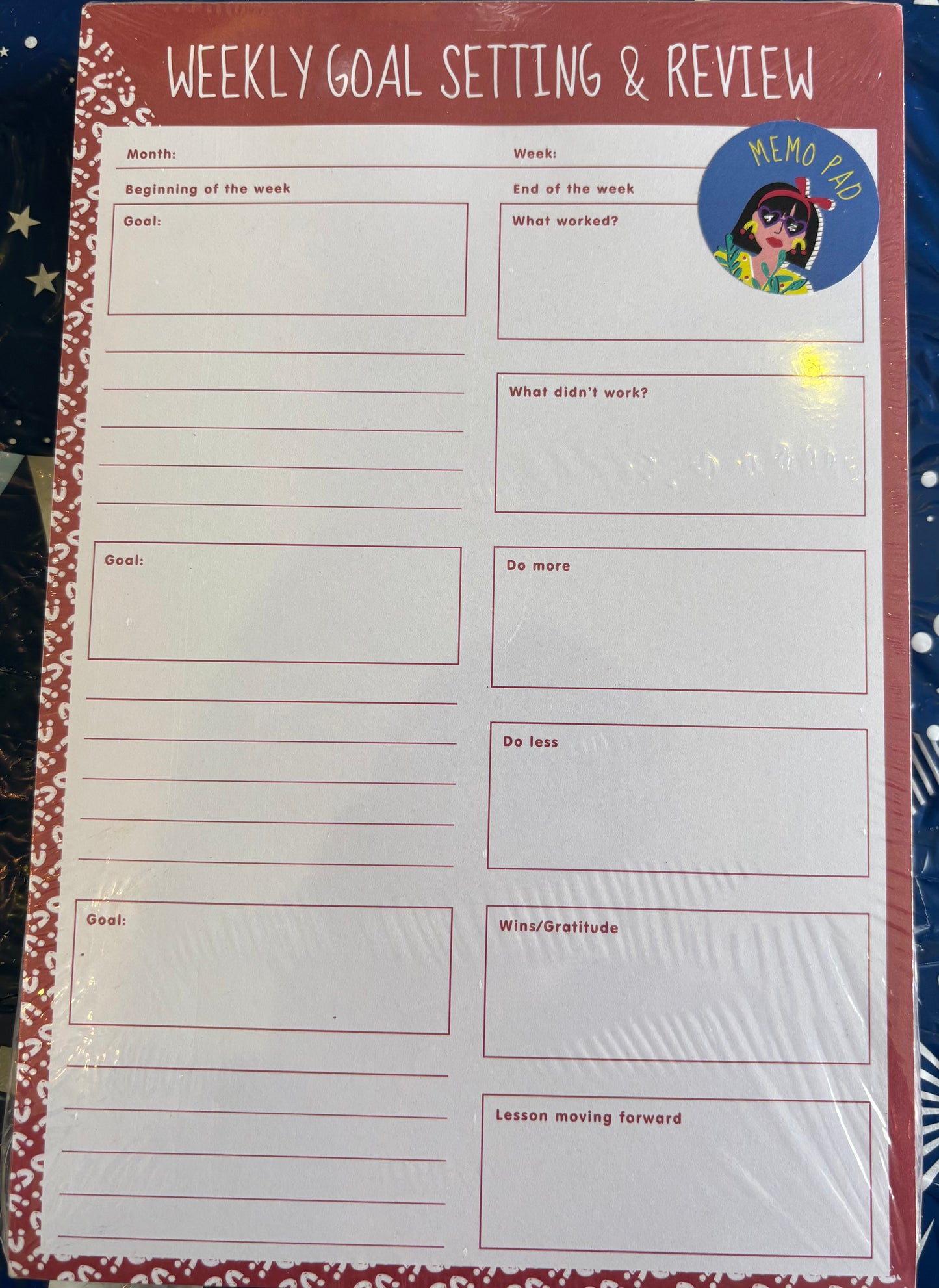 Goal setting& Review Memo pad