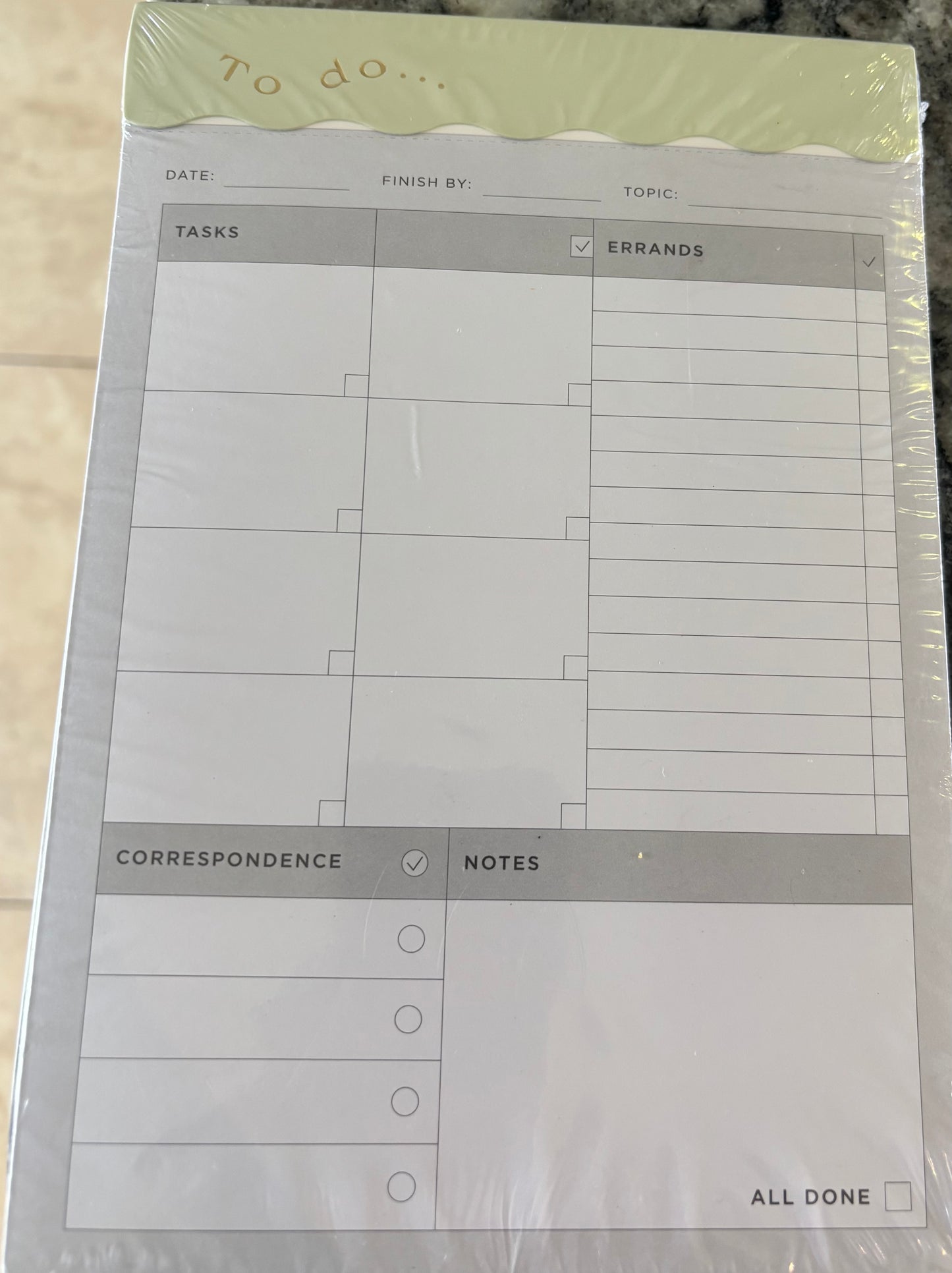 To Do Planner Notepad
