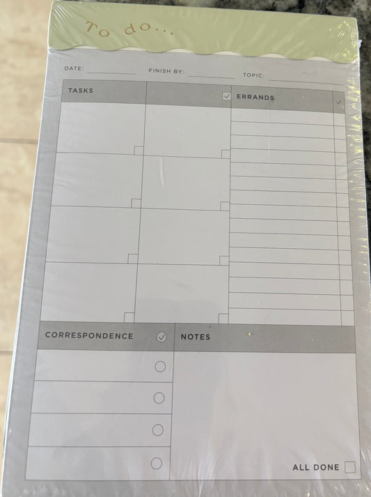 To Do Planner Notepad